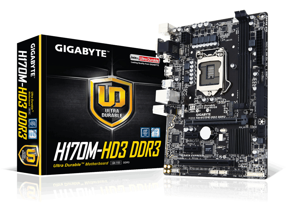 "GA-H170M-HD3 DDR3" GIGABYTE