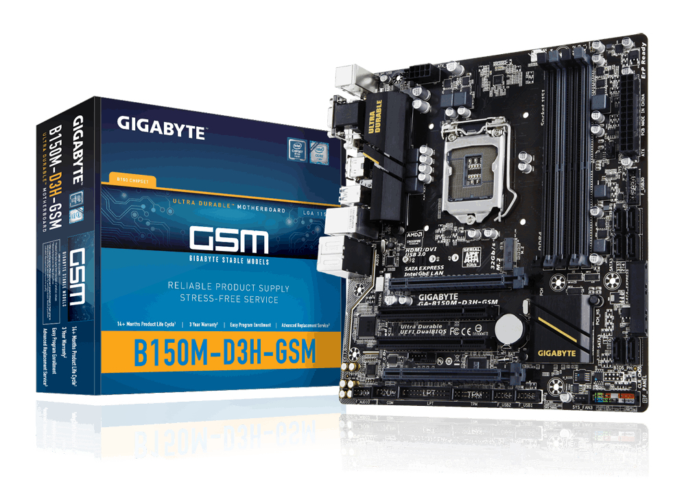 "GA-B150M-D3H GSM" GIGABYTE
