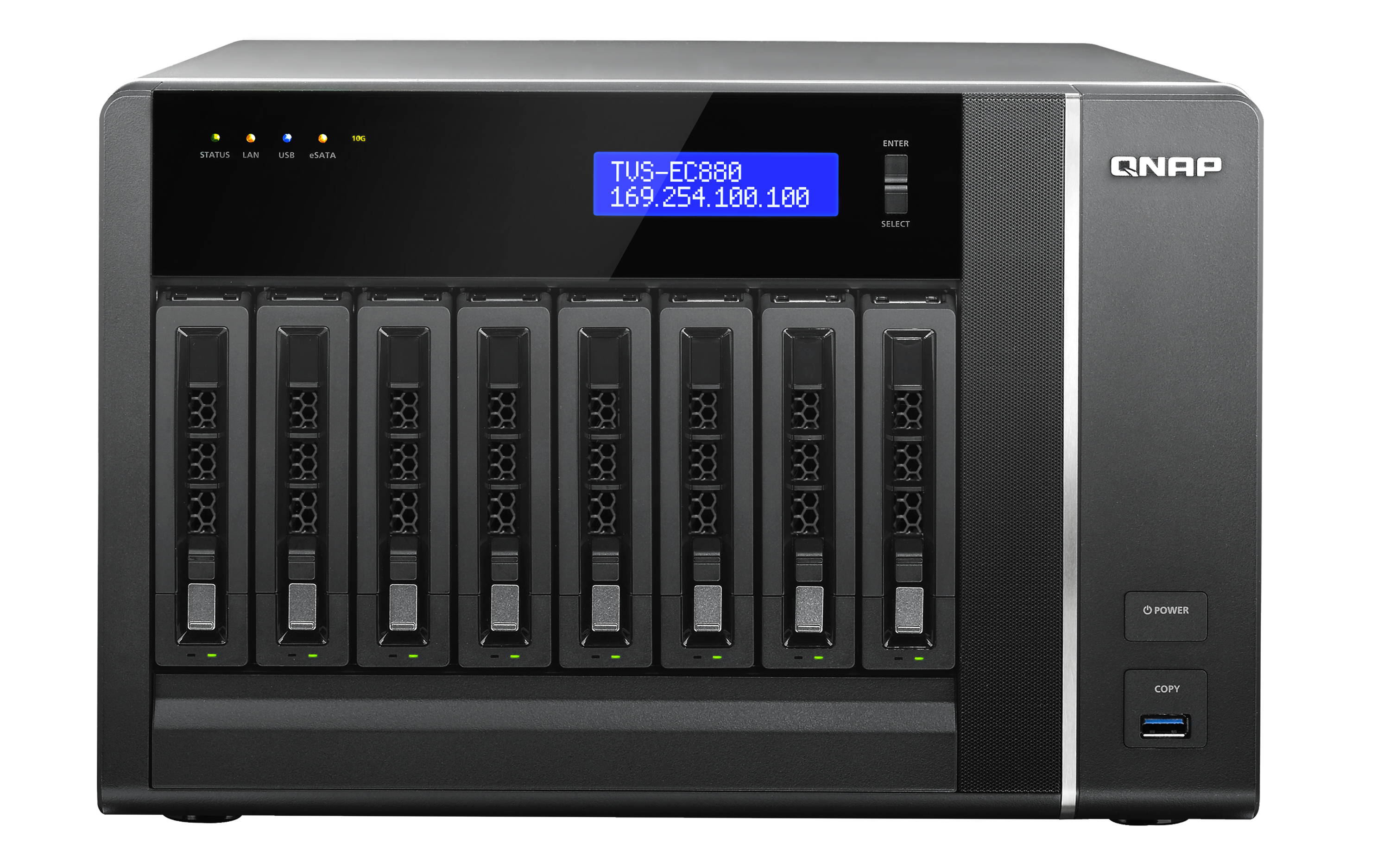 "TVS-EC880-E3-16G + 8X ST8000NE0001" QNAP