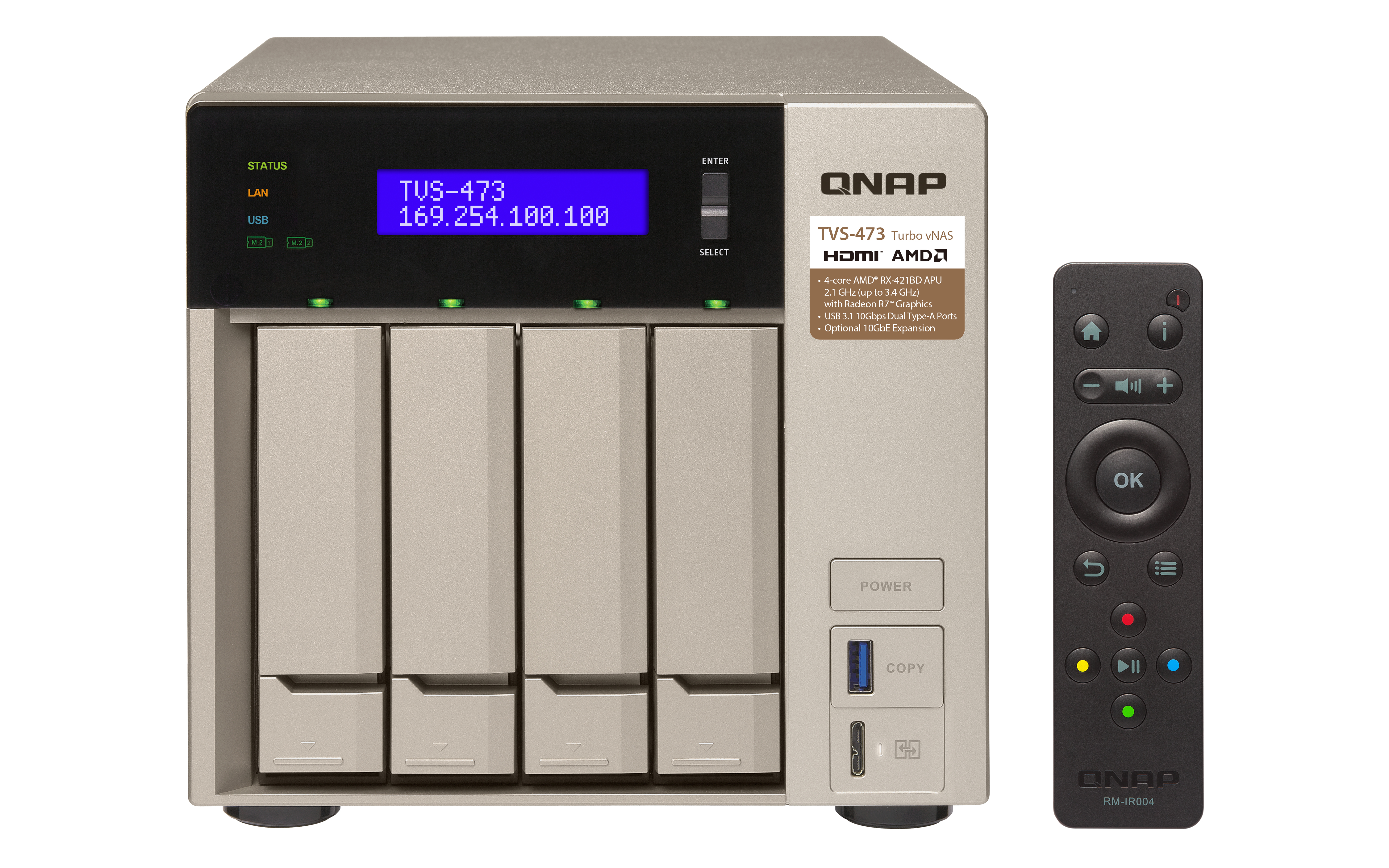 "TVS-473-64G + 4X ST8000VN0022" QNAP