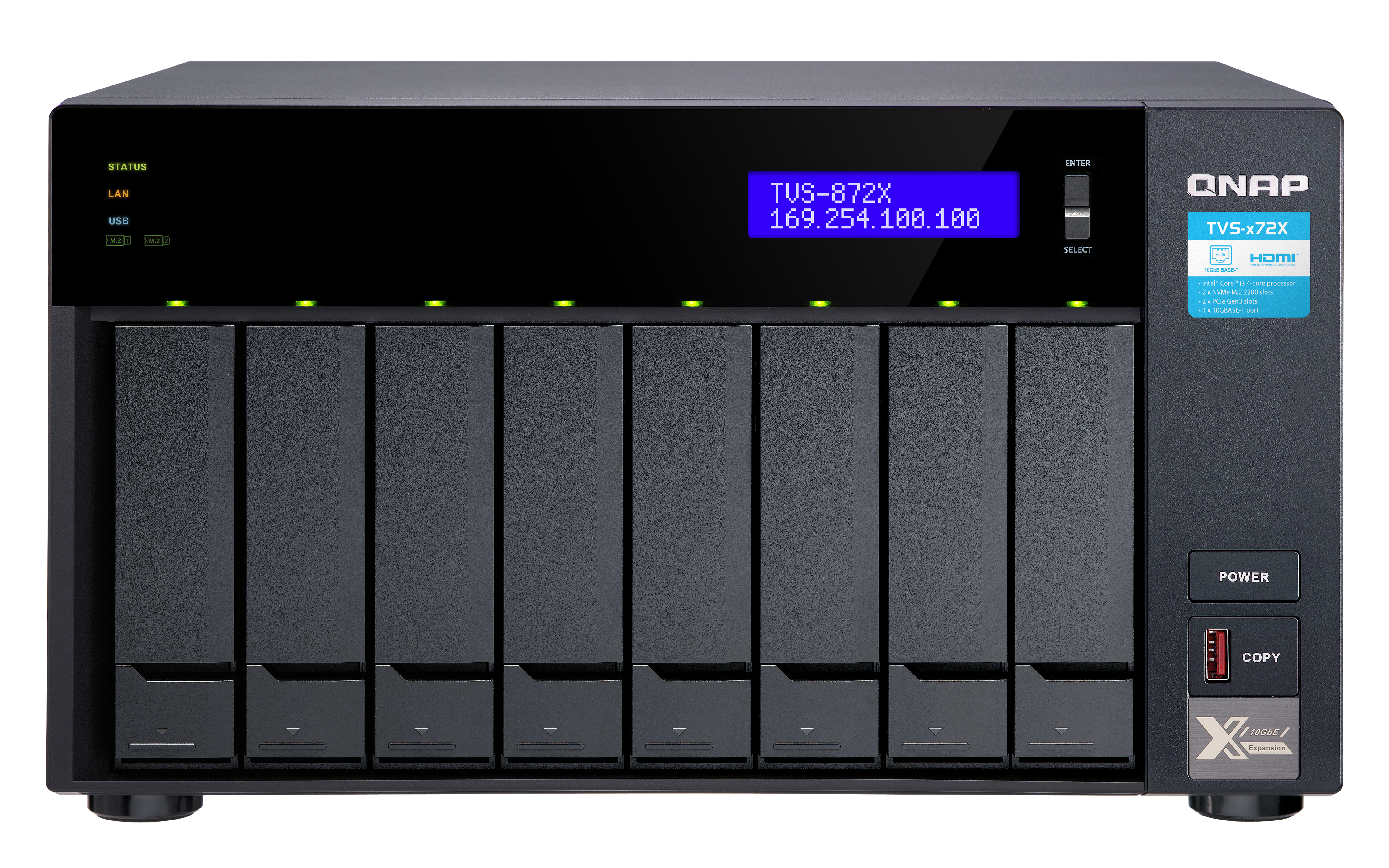 "K/TVS-872X-I3 + 8X ST4000VN008" QNAP