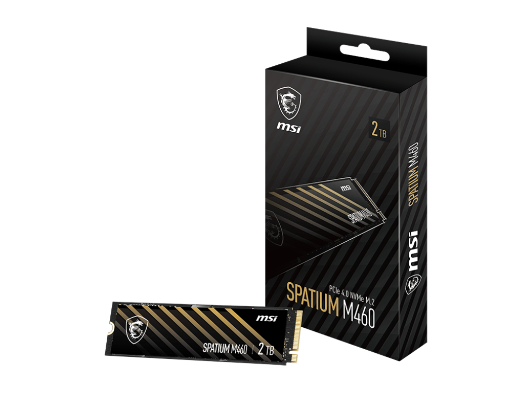 "SPATIUM M460 PCIE 4.0 NVME M.2 2TB" MSI
